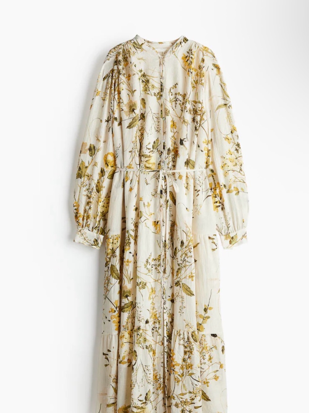 H&M Cream & Yellow Floral Maxi Dress